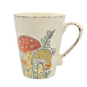 Spectrum Designz Hand Painted Fall Mushrooms Embossed Coffee Mug 16oz Multicolor